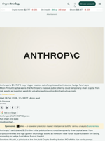 Anthropic's $1.5T IPO may trigger rotation out of crypto and tech stocks, hedge fund says