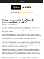 Velora Launches $VLR to Simplify Crosschain Trading in DeFi