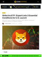 Shiba Inu ETF: Expert Lists 3 Essential Conditions for U.S. Launch - CoinCentral