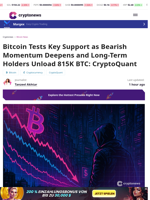 Bitcoin Tests Critical Support as Bearish Momentum Deepens