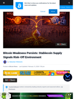 Bitcoin Weakness Persists: Stablecoin Supply Signals Risk-Off Environment | Bitcoinist.com
