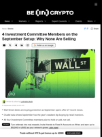 4 Investment Committee Members on the September Setup: Why None Are Selling