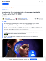 AVAX Price Lags Despite On-Chain Surge, Time to Accumulate?