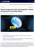 Filecoin Surges Over 20%, Reaching $0.8—What's Driving the FIL Price Rally Today?