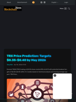 TRX Price Prediction: Targets $0.35-$0.40 by May 2026 - Blockchain.News