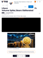 Litecoin (LTC) Breaks out With 233% Volume Spike; Bears Obliterated