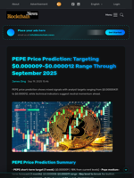 PEPE Price Prediction: Targeting $0.000009-$0.000012 Range Through September 2025 - Blockchain.News