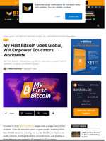 My First Bitcoin Goes Global, Empowering Educators Worldwide