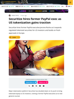 Securitize Pushes Tokenized Equity Access For US Investors