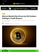 Bitcoin Market Dip Driven by OG Holders Selling to TradFi Buyers