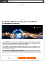 How to Mine Bitcoin vs Staking XRP Tundra: Which Generates Better Returns?