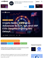 Crypto News: VolShares Advances 5x ETH, SOL and XRP ETFs Despite Ongoing SEC Delays | Live Bitcoin News