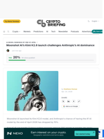 Moonshot AI's Kimi K2.6 launch challenges Anthropic's AI dominance