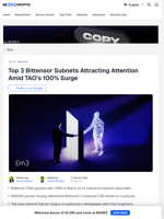 Top 3 Bittensor Subnets Drawing Attention in March 2026