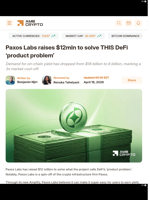 Paxos Labs raises $12mln to solve THIS DeFi ‘product problem’ - AMBCrypto