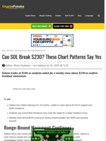 Can SOL Break $230? These Chart Patterns Say Yes