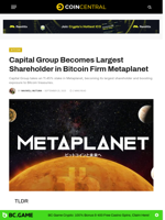 Capital Group Becomes Largest Shareholder in Bitcoin Firm Metaplanet - CoinCentral