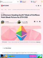 Is Ethereum Heading South? Week of Outflows Slam ETH USD