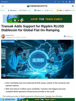 Transak Adds Support for Ripple’s RLUSD Stablecoin for Global Fiat On-Ramping - TheNewsCrypto
