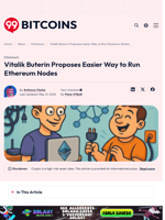 Vitalik Buterin Proposes Easier Way to Run Ethereum Nodes - 99Bitcoins