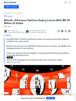 What Bitcoin & Ethereum’s Options Expiry Means for Traders