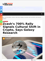 Zcash’s 700% Rally Signals Cultural Shift in Crypto, Says Galaxy Research - The Crypto News Wire
