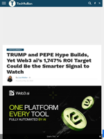 Web3 ai at $0.000383 Shows 1,747% ROI; TRUMP & PEPE Surge