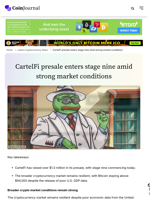 CartelFi presale enters stage nine amid strong market conditions