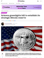 Arizona greenlights bill to establish its strategic Bitcoin reserve - Coinfea