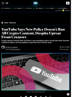 YouTube Says New Policy Doesn't Ban All Crypto Content, Despite Uproar From Creators - Decrypt