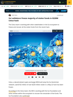 Sui validators freeze majority of stolen funds in $220M Cetus hack