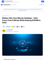 Bitdeer Hits Zero Bitcoin Holdings - Sold Every Coin It Mined While Raising $300M In Debt: Guest Post by Yellow News | CoinMarketCap