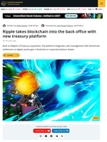 Ripple Enters Corporate Treasury Market with GTreasury-based Platform