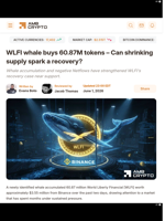 WLFI whale buys 60.87M tokens - Can shrinking supply spark a recovery? - AMBCrypto