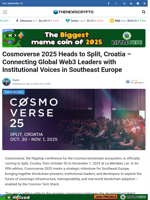 Cosmoverse 2025 Heads to Split, Croatia – Connecting Global Web3 Leaders with Institutional Voices in Southeast Europe - TheNewsCrypto