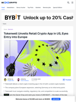 Tokenwell Launches Retail Crypto App in US, Expands to Europe