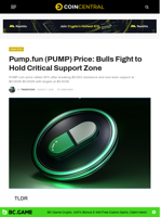 Pump.fun (PUMP) Price: Bulls Fight to Hold Critical Support Zone - CoinCentral