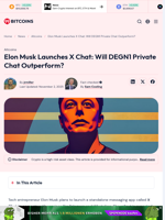 Elon Musk Reveals X Chat: Will DEGN1 Private Chat Outperform?