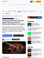 Anthropic Restricts Claude Agent Access Amid AI Automation Boom in Crypto – Featured Bitcoin News