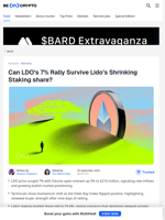 Is LDO's Price Rally Sustainable With Lido’s Falling Staking Share?