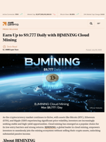 Earn Up to $9,777 Daily with BJMINING Cloud Mining - AMBCrypto