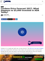 Cardano Price Forecast 2027: What Happens to $5,000 Invested in ADA Today? - CaptainAltcoin