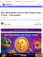 Best New Meme Coin to Buy Today Under 1 Cent