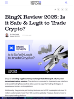 BingX Review 2025: Is it Safe & Legit to Trade Crypto? – CryptoNinjas