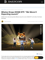 Bitwise Drops DOGE ETF: “We Weren’t Expecting Launch” - DailyCoin