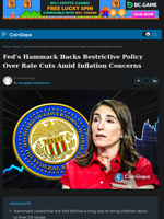 Fed’s Hammack Backs Restrictive Policy Over Fed Rate Cuts