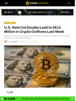 Crypto Market Sees $812 Million Outflows