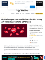 Optimism partners with Succinct to bring ZK validity proofs to OP Stack