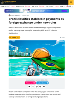 Brazil Brings Crypto Under Banking Rules, Targets Stablecoin Payments