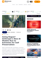 Going Rogue? Anthropic's New AI Models Run to Extremes for Self Preservation – Technology Bitcoin News